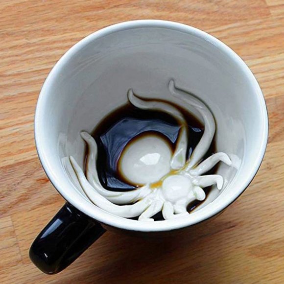 Hidden Spider Inside Ceramic Mug - Picture 2 of 4